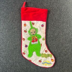 •y2k Teletubbies Dipsy Embroidered Christmas Stocking•